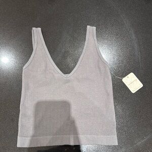Free people tight tank top grey size xs/s nwt